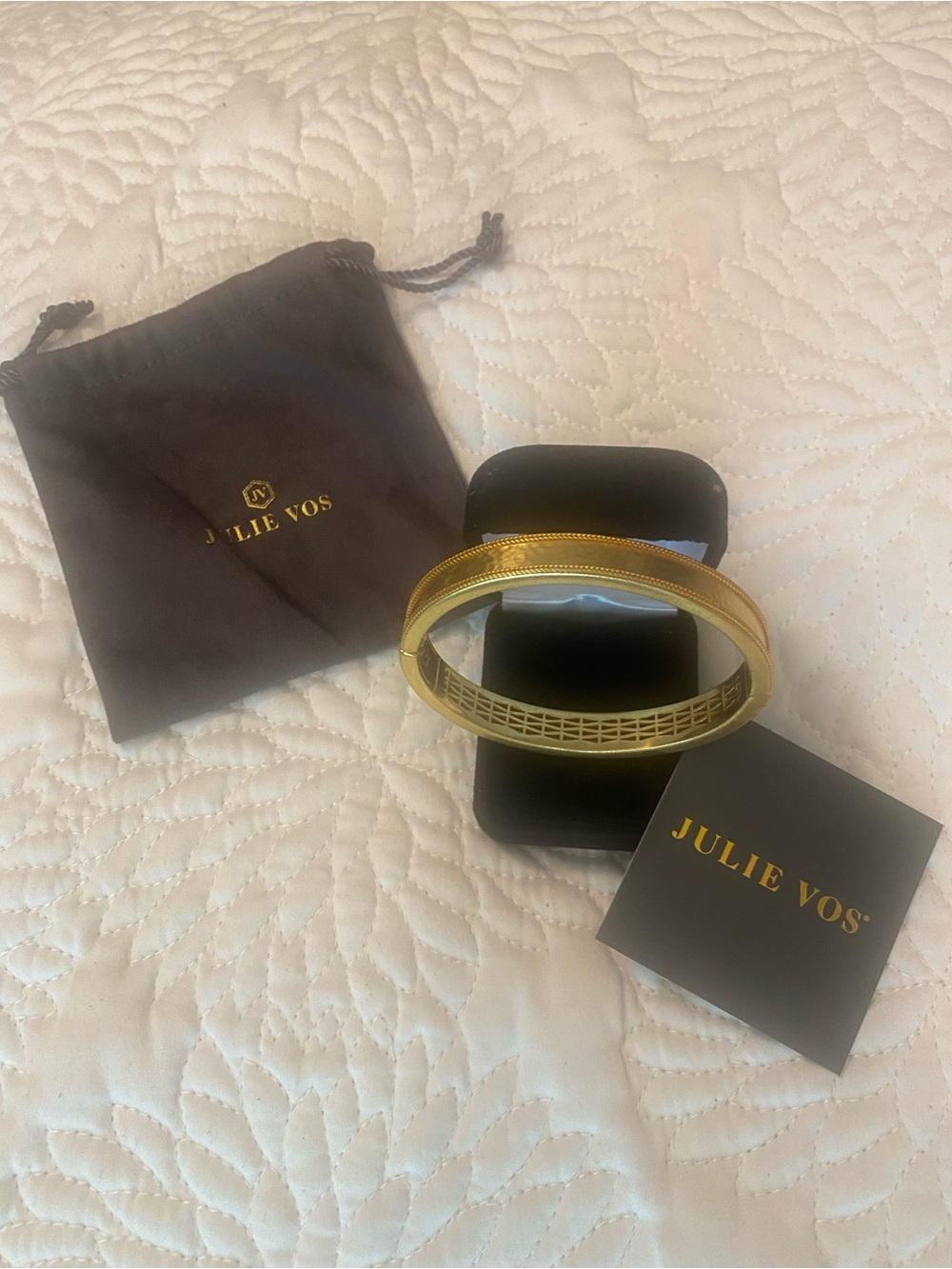 Julie Vos Gold Hinge Bangle Bracelet